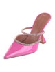 Amina Muaddi Gilda Patent Leather Mules