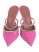 Amina Muaddi Gilda Patent Leather Mules