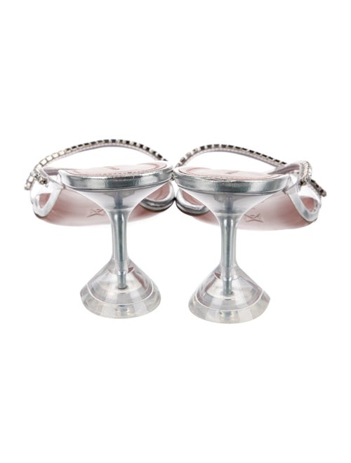 Amina Muaddi PVC Animal Print Slides