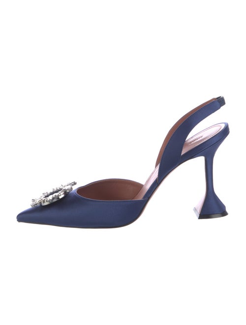 Amina Muaddi Begum Satin Slingback Pumps