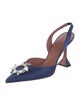 Amina Muaddi Begum Satin Slingback Pumps