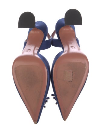 Amina Muaddi Begum Satin Slingback Pumps