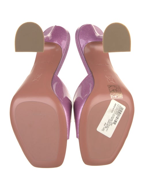 Amina Muaddi Lupita Glitter Satin Slides