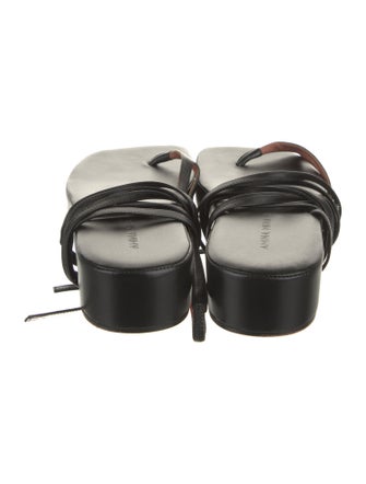 Amina Muaddi Leather Gladiator Sandals