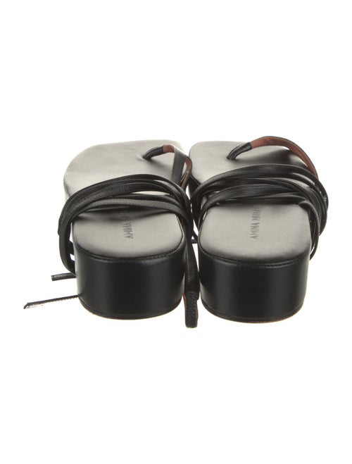 Amina Muaddi Leather Gladiator Sandals