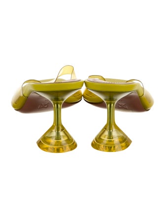 Amina Muaddi Lupita PVC Slingback Sandals