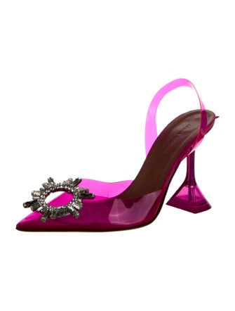 Amina Muaddi Begum 95 PVC Slingback Pumps