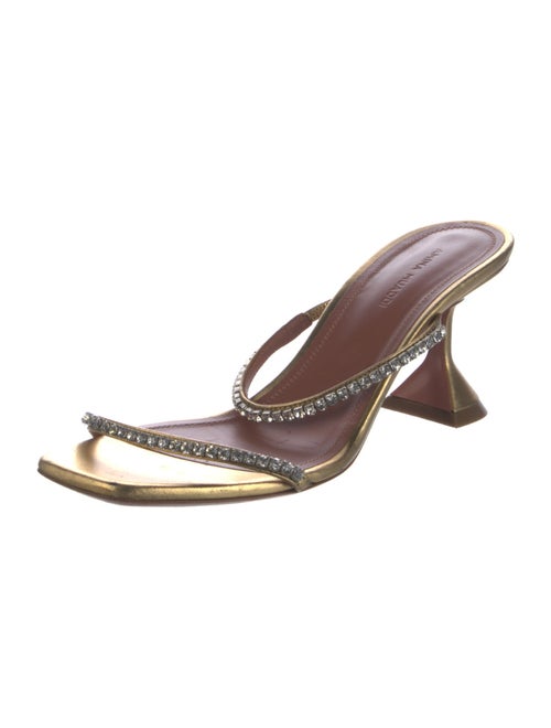 Amina Muaddi Gilda 70 Leather Sandals