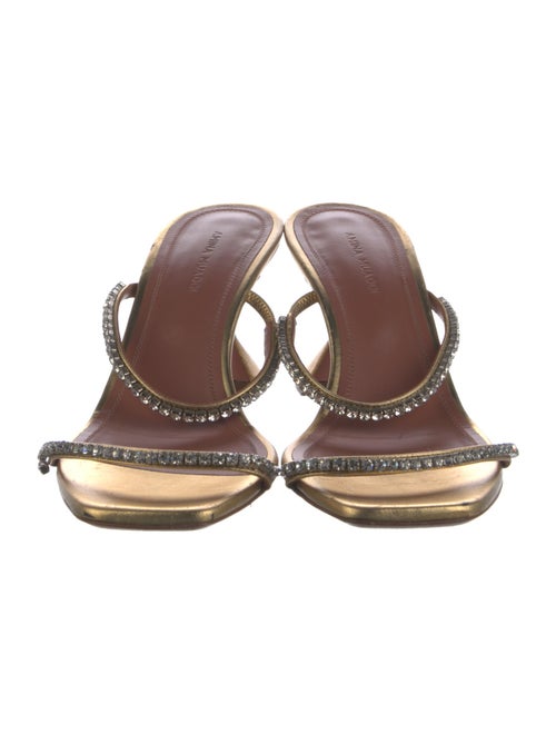 Amina Muaddi Gilda 70 Leather Sandals