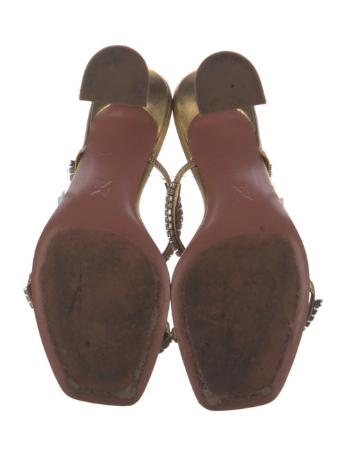 Amina Muaddi Gilda 70 Leather Sandals