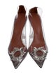 Amina Muaddi Rubber Crystal Embellishments Pumps