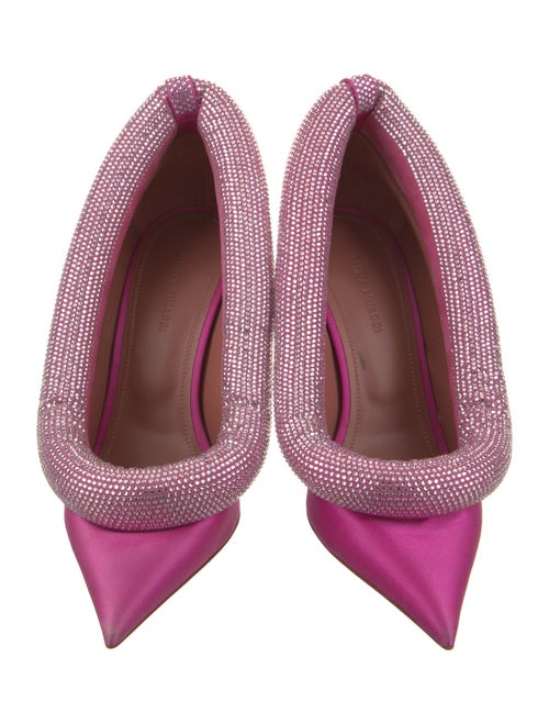 Amina Muaddi Yoon Satin Pumps