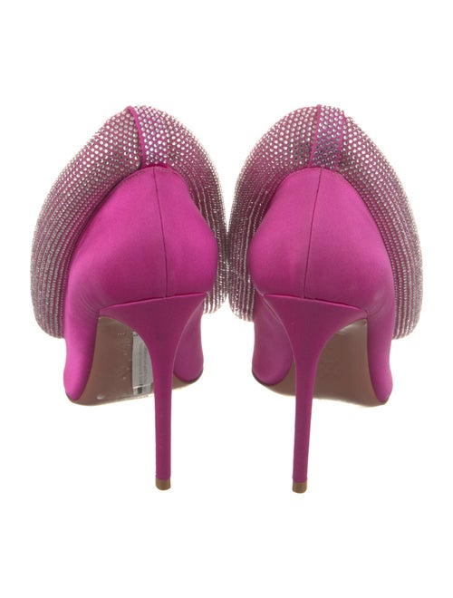 Amina Muaddi Yoon Satin Pumps