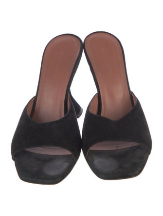 Amina Muaddi Lupita Suede Mules