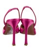 Amina Muaddi Camelia Satin Slingback Pumps