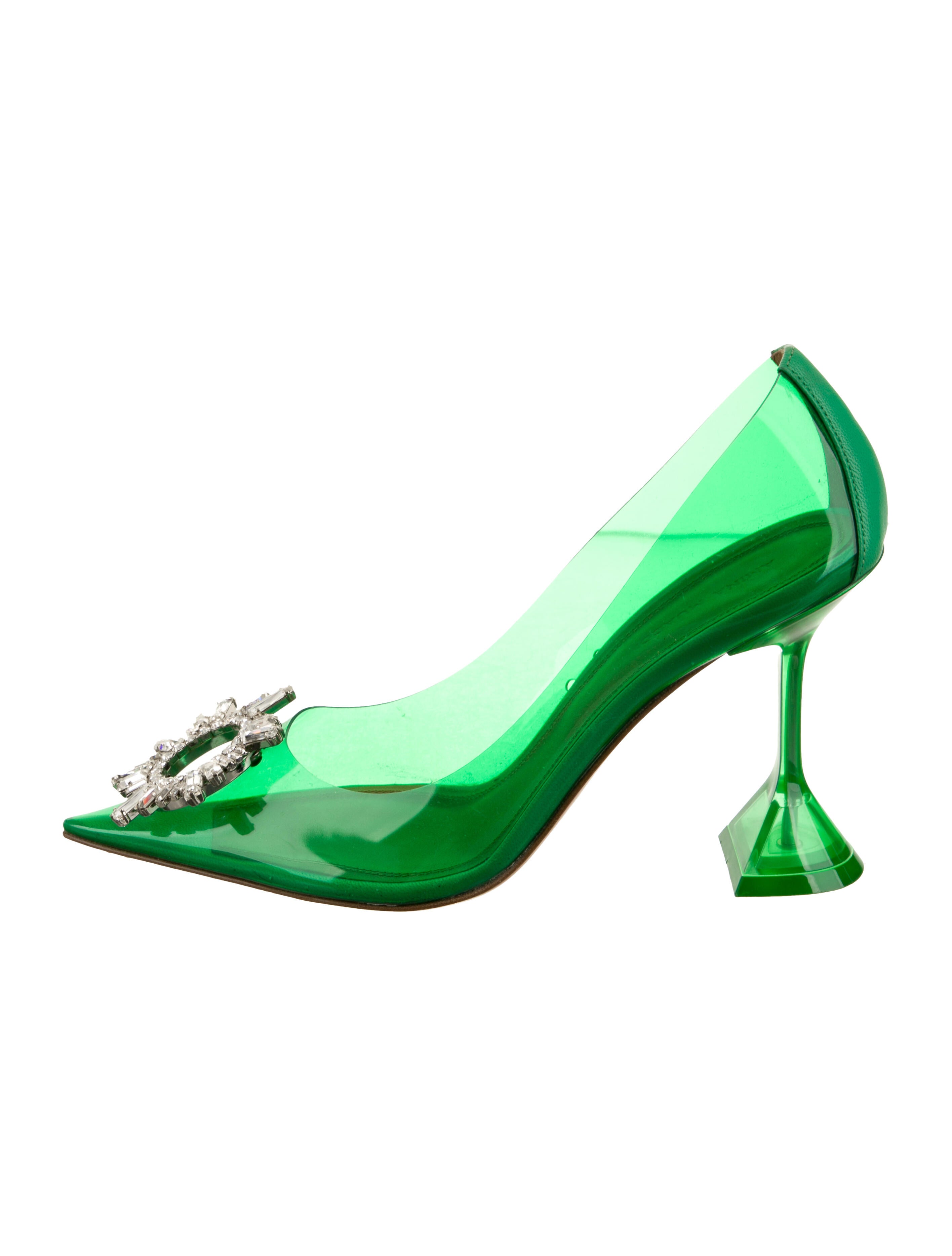 Amina Muaddi PVC Crystal Embellishments Pumps