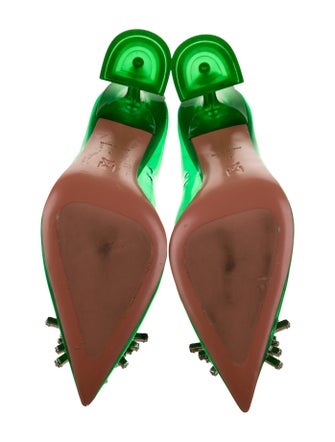 Amina Muaddi PVC Crystal Embellishments Pumps