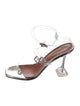 Amina Muaddi Robyn Glass PVC Sandals