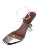 Amina Muaddi Robyn Glass PVC Sandals