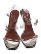 Amina Muaddi Robyn Glass PVC Sandals