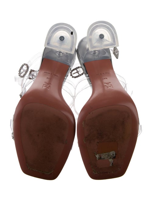 Amina Muaddi Robyn Glass PVC Sandals