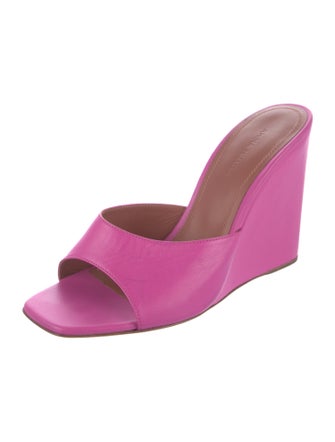 Amina Muaddi Lupita Leather Slides