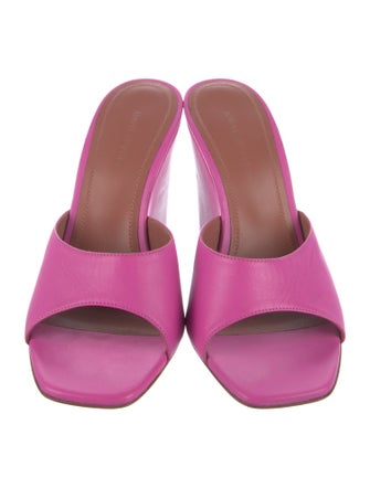 Amina Muaddi Lupita Leather Slides