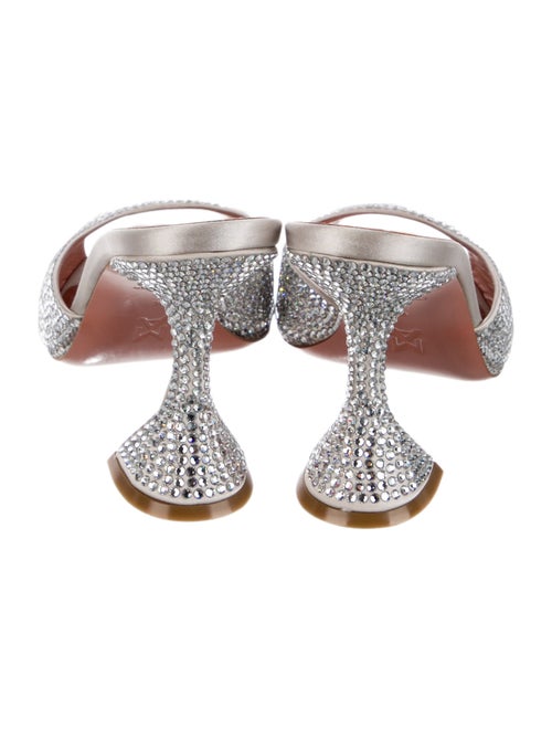 Amina Muaddi Caroline Satin Slides