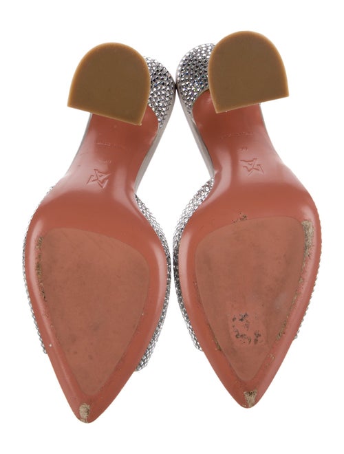 Amina Muaddi Caroline Satin Slides