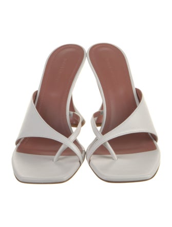 Amina Muaddi Shiona Leather Slides