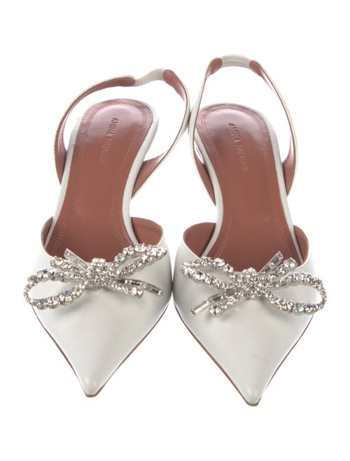 Amina Muaddi 'Rosie' Leather Slingback Pumps
