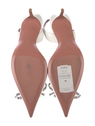 Amina Muaddi 'Rosie' Leather Slingback Pumps