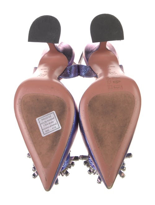 Amina Muaddi Begum Leather Slingback Pumps