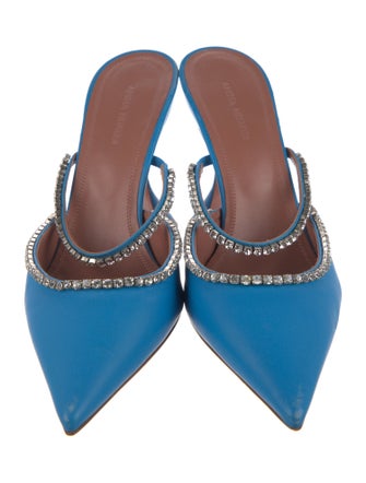 Amina Muaddi Gilda Leather Mules
