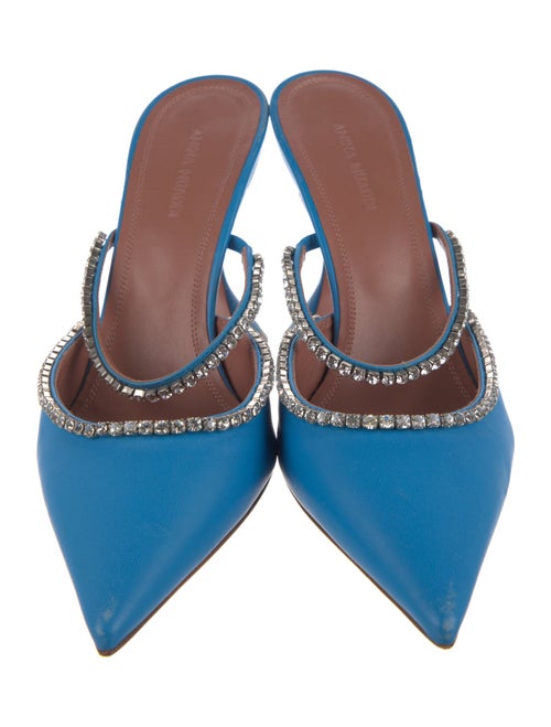 Amina Muaddi Gilda Leather Mules