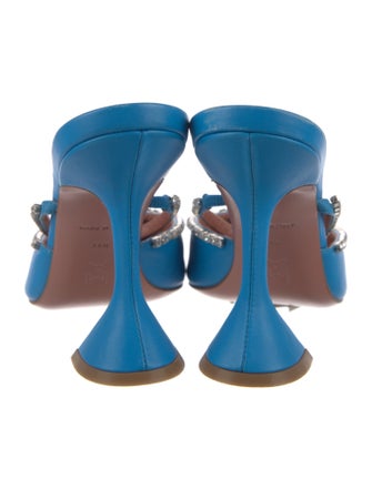 Amina Muaddi Gilda Leather Mules