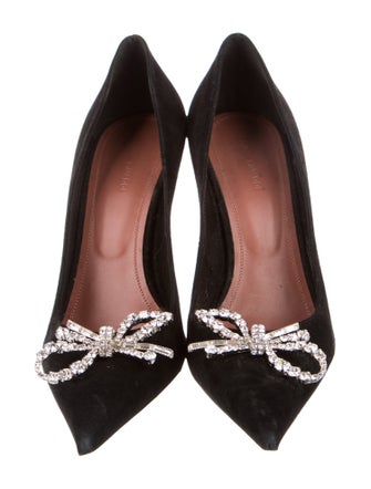 Amina Muaddi Rosie Suede Pumps