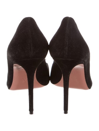 Amina Muaddi Rosie Suede Pumps
