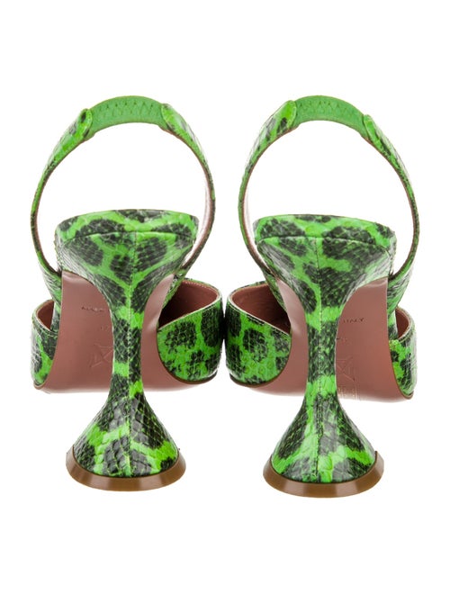 Amina Muaddi Holliayer Leather Slingback Pumps