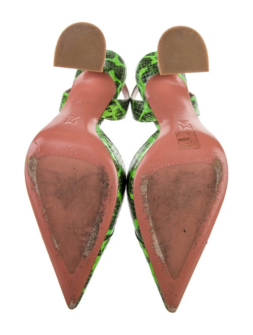 Amina Muaddi Holliayer Leather Slingback Pumps