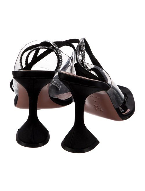 Amina Muaddi Zula Satin Slingback Sandals