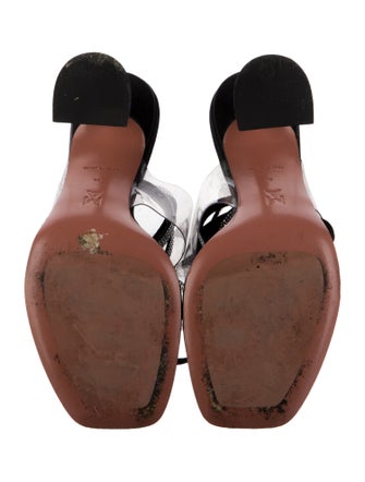 Amina Muaddi Zula Satin Slingback Sandals