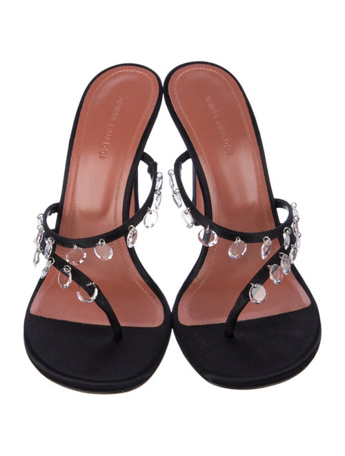 Amina Muaddi Tina Satin Slides