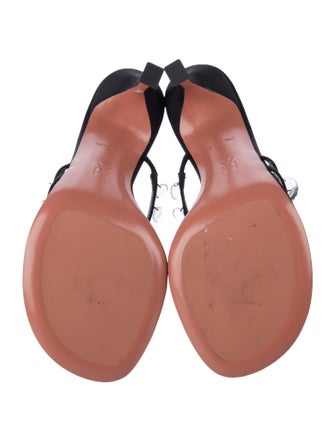 Amina Muaddi Tina Satin Slides