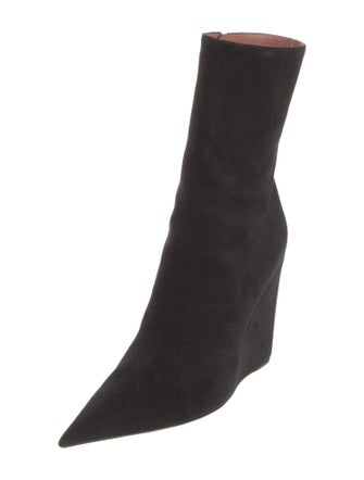 Amina Muaddi Suede Boots
