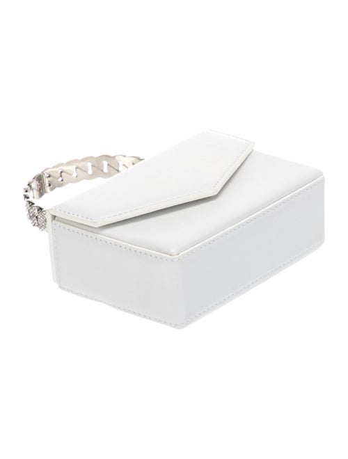 Amina Muaddi Leather Top Handle Bag