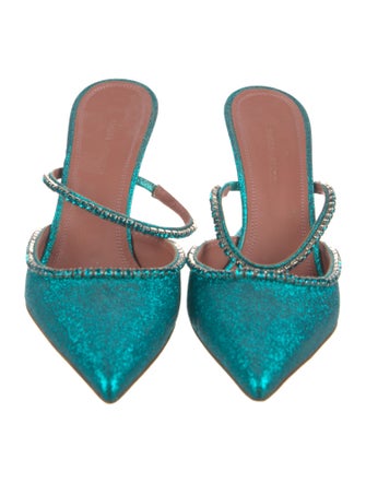 Amina Muaddi Gilda Glitter Mules