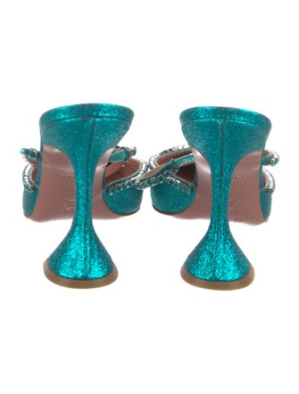 Amina Muaddi Gilda Glitter Mules