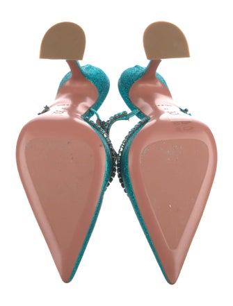 Amina Muaddi Gilda Glitter Mules