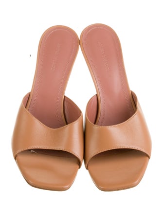 Amina Muaddi Lupita Leather Slides